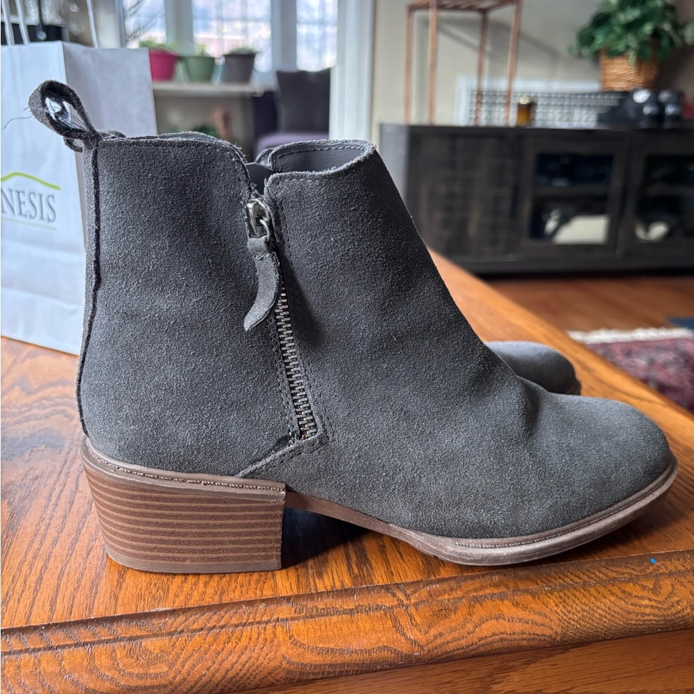 Gray Suede Ankle Boots Kensie